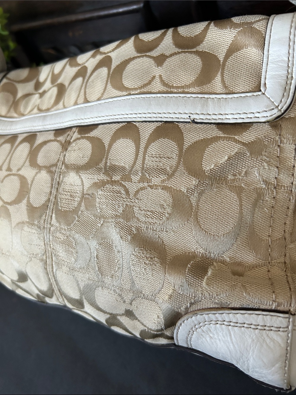Vintage Coach Soho (or Hamptons) Signature Flap Shoulder Bag F13972 - Picture 6 of 13